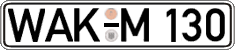 German license plate, Regular plates