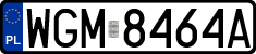 License plates of Poland, Regular car plates