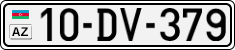 License plate of Azerbaijan, Cars