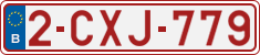 License plate of Belgium, Regular plates (2010)