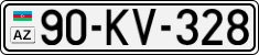License plate of Azerbaijan, Cars