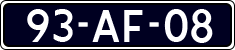 License plate of the Netherlands, Cars