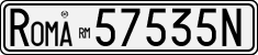 License plate of Italy, Cars (1927 year series)