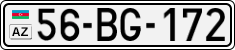 License plate of Azerbaijan, Cars