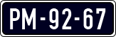License plate of the Netherlands, Imported oldtimers (cars)