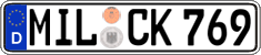 German license plate, Regular plates