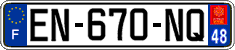French license plate, SIV (ordinary)