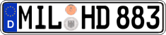 German license plate, Regular plates