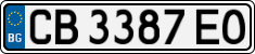 License plate of Bulgaria, Cars