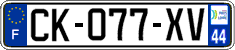 French license plate, SIV (ordinary)