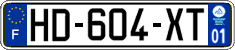 French license plate, SIV (ordinary)
