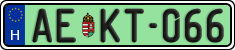 license plates of Hungary, Regular plates (2022)