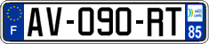 French license plate, SIV (ordinary)