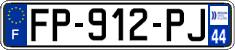 French license plate, SIV (ordinary)