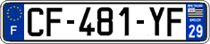 French license plate, SIV (ordinary)