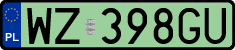 License plates of Poland, Electric vehicles
