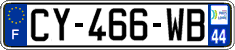 French license plate, SIV (ordinary)