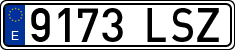 License plates of Spain, Ordinary (2000)