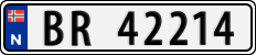License plate of Norway, Cars