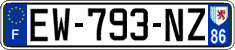 French license plate, SIV (ordinary)