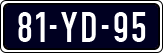 License plate of the Netherlands, Imported oldtimers (cars)