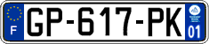 French license plate, SIV (ordinary)
