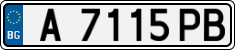 License plate of Bulgaria, Cars