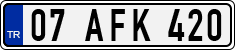 License plate of Turkey, Regular plates