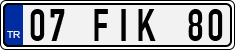 License plate of Turkey, Regular plates