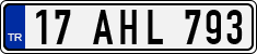 License plate of Turkey, Regular plates