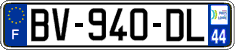 French license plate, SIV (ordinary)