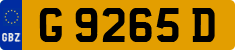 License plate of Gibraltar, Regular car plates (G 1234 A)