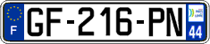 French license plate, SIV (ordinary)