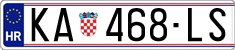 License plate of Croatia, Regular plates