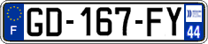 French license plate, SIV (ordinary)