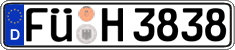 German license plate, Regular plates
