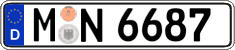 German license plate, Regular plates
