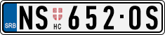 License plate of Serbia, Cars