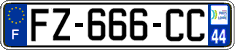 French license plate, SIV (ordinary)