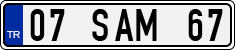 License plate of Turkey, Regular plates