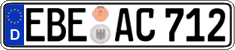 German license plate, Regular plates
