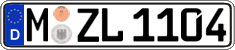 German license plate, Regular plates