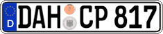 German license plate, Regular plates