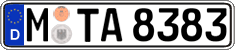 German license plate, Regular plates