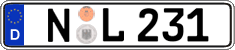 German license plate, Regular plates