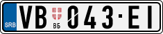 License plate of Serbia, Cars