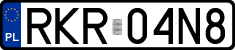 License plates of Poland, Regular car plates