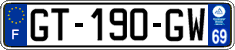 French license plate, SIV (ordinary)