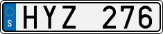 License plate of Sweden, Regular plates