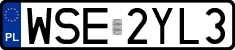 License plates of Poland, Regular car plates